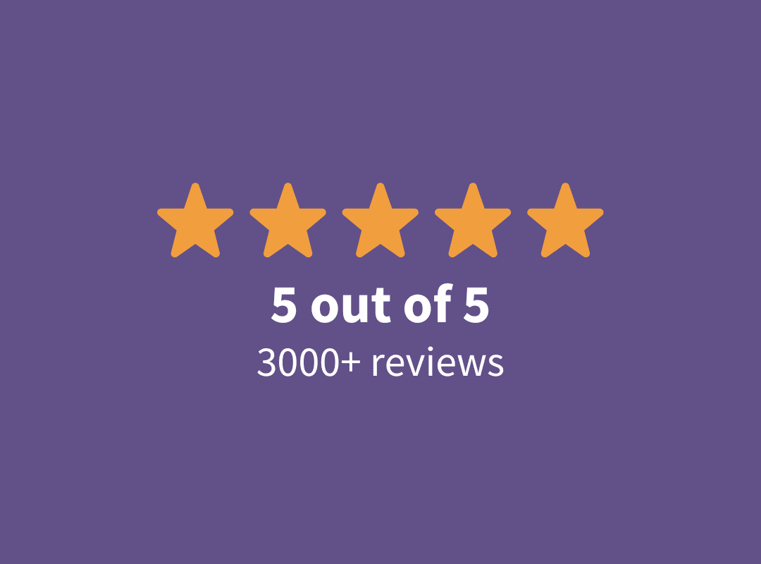 5 out of 5 stars 3000+ reviews
